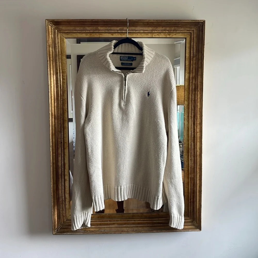 Polo by Ralph Lauren Men's Cream Sweater - Picture 4 of 5